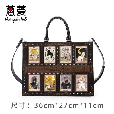 Sweet Rose Magic Cat Small and Large Tote Bag(Limited Stock/5 Colours/Full Payment Without Shipping)